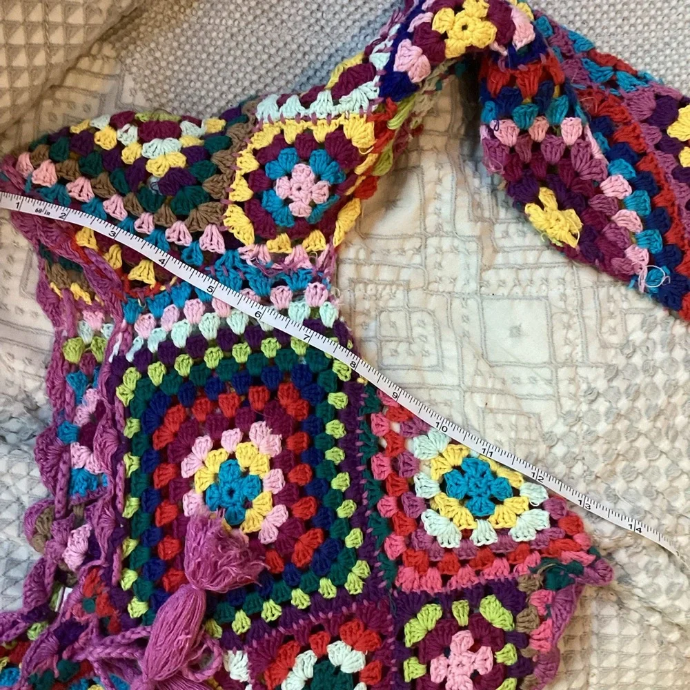 SPELL and the Gypsy Carnaby Colorful Crochet Crop Top M/L - Picture 4 of 16